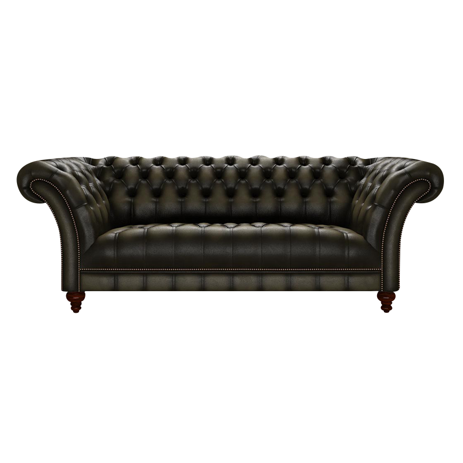 Montgomery 3 Sits Chesterfield Soffa Antique Olive