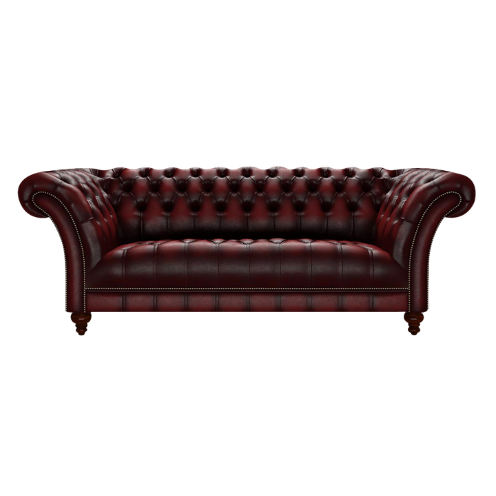 Montgomery 3 Sits Chesterfield Soffa Antique Red