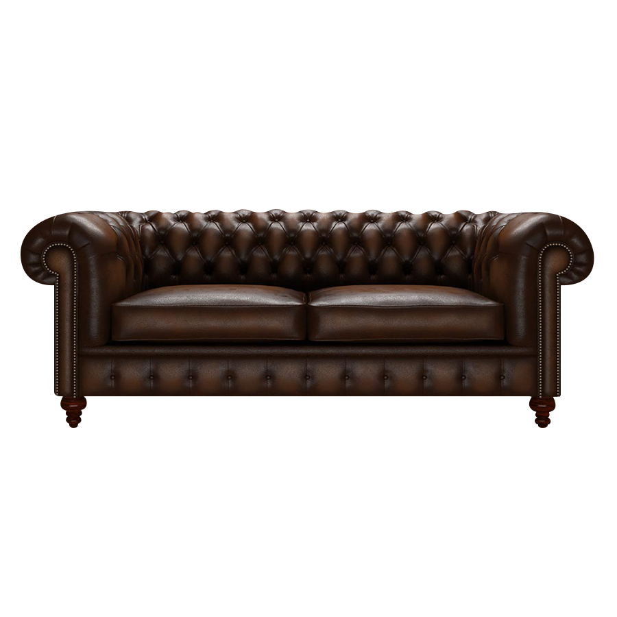 Raleigh 3 Sits Chesterfield Soffa Antique Autumn Tan