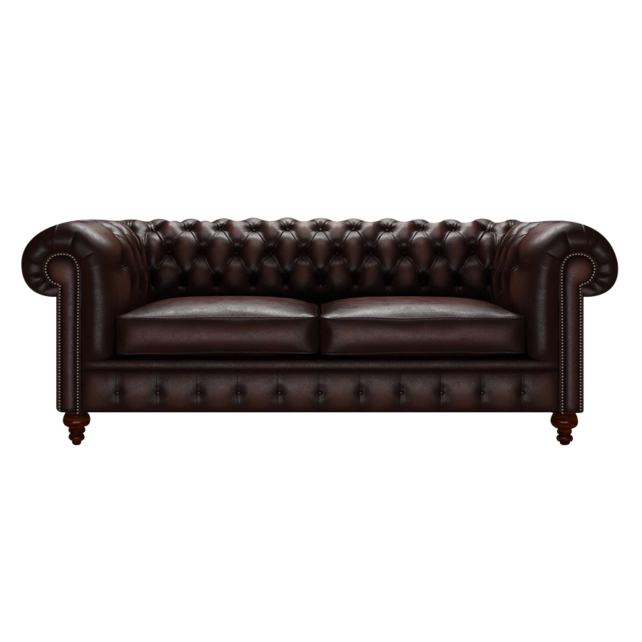 Raleigh 3 Sits Chesterfield Soffa Antique Brown