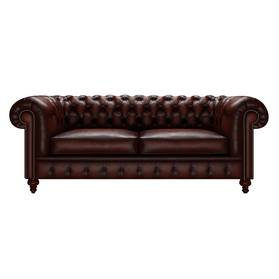 Raleigh 3 Sits Chesterfield Soffa Antique Chestnut