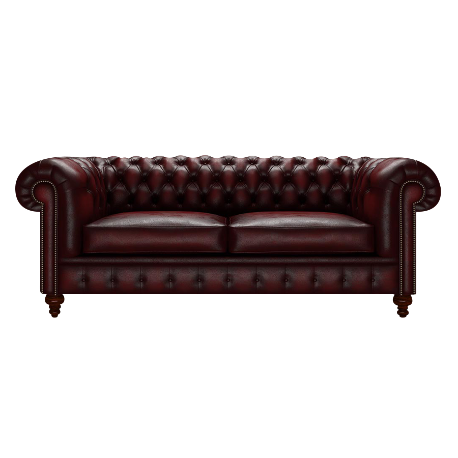 Raleigh 3 Sits Chesterfield Soffa Antique Red