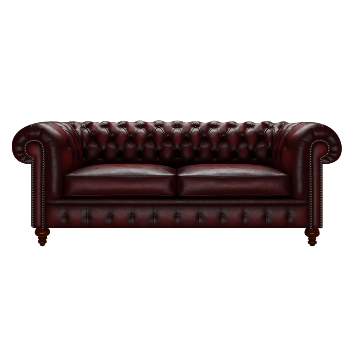 Raleigh 3 Sits Chesterfield Soffa Antique Red