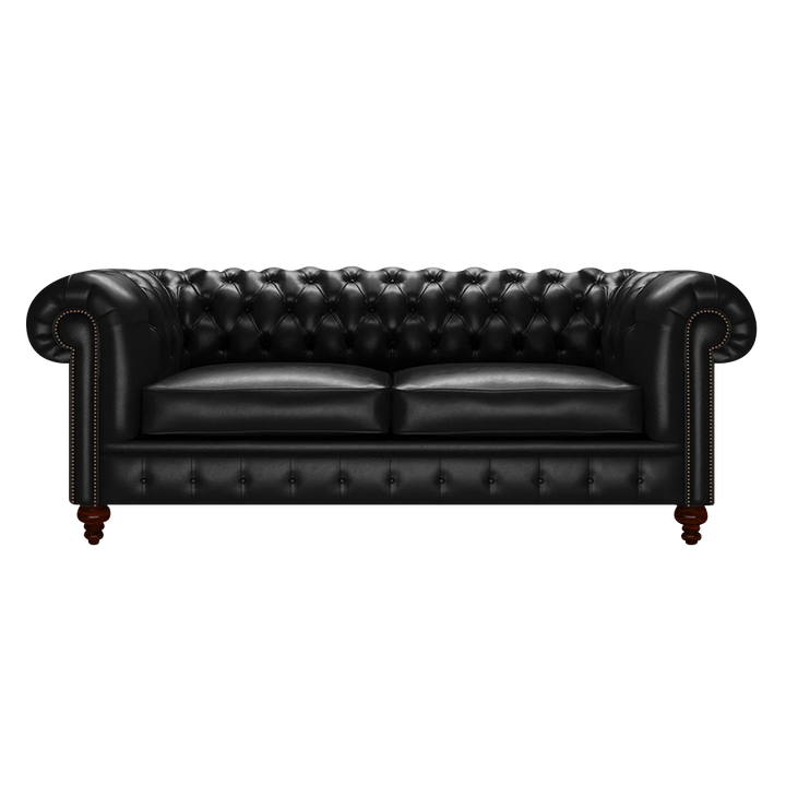 Raleigh 3 Sits Chesterfield Soffa Old English Black