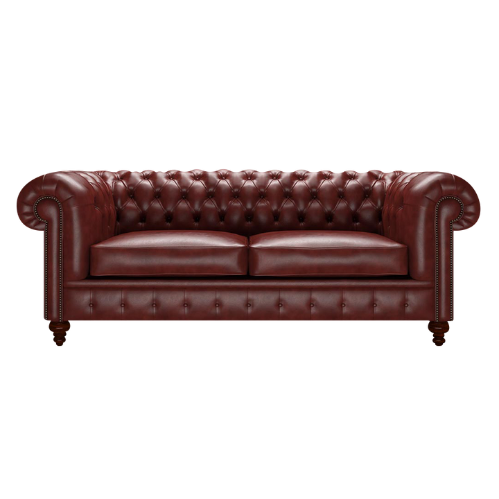 Raleigh 3 Sits Chesterfield Soffa Old English Chestnut