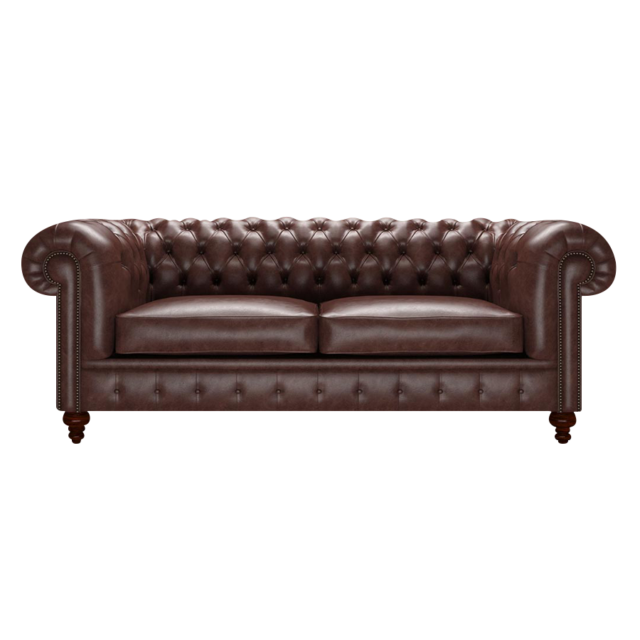 Raleigh 3 Sits Chesterfield Soffa Old English Dark Brown