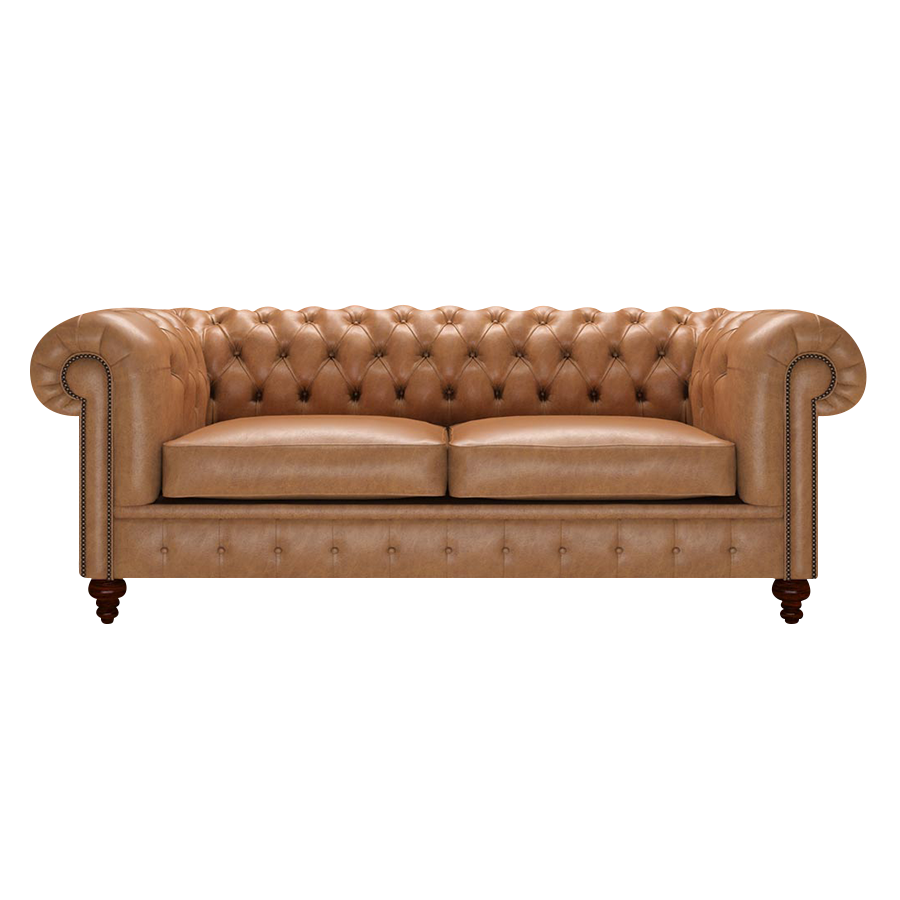 Raleigh 3 Sits Chesterfield Soffa Old English Tan