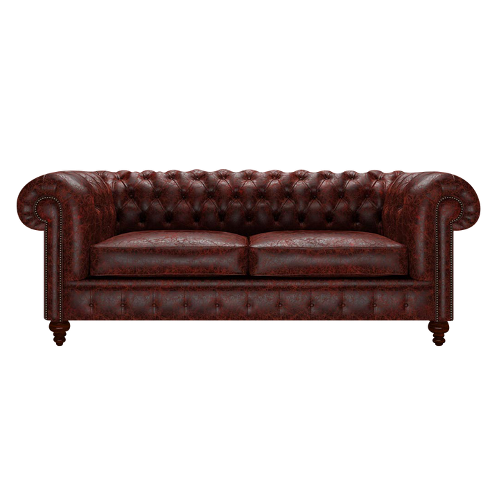 Raleigh 3 Sits Chesterfield Soffa Tudor Oxblood