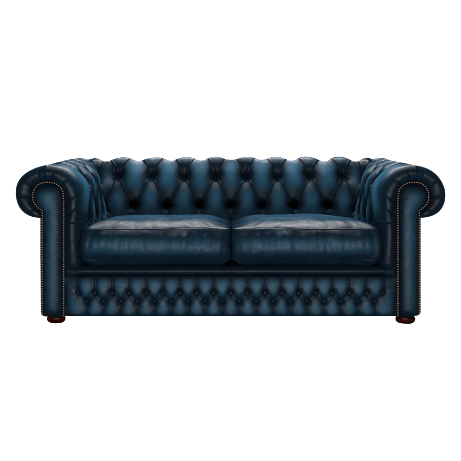 Shackleton 3 Sits Chesterfield Soffa Antique Blue