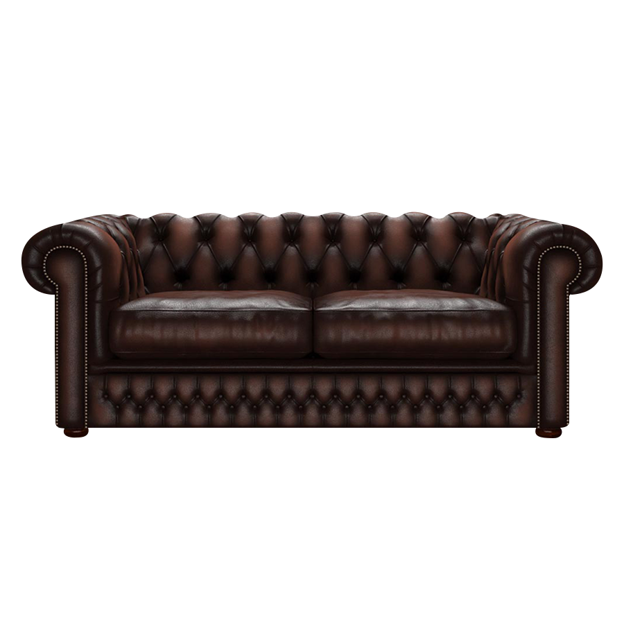 Shackleton 3 Sits Chesterfield Soffa Antique Brown