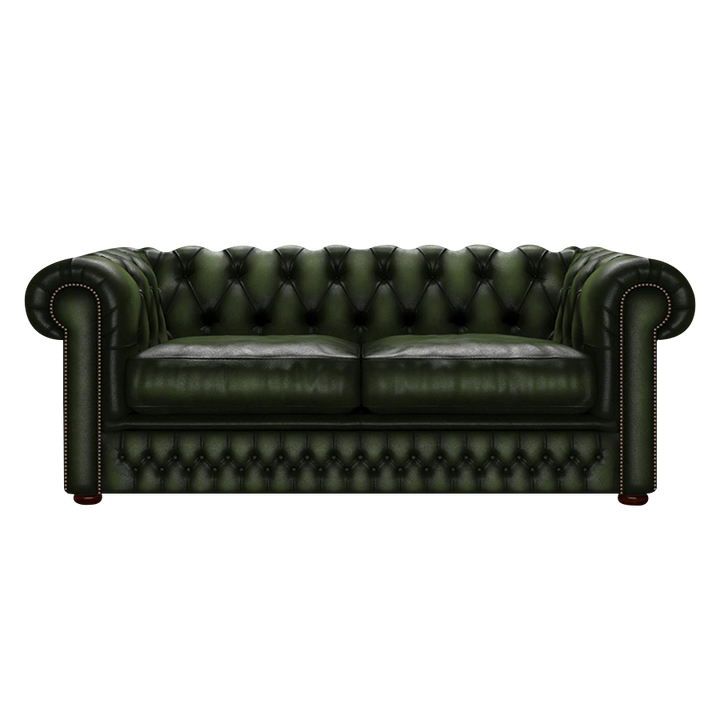 Shackleton 3 Sits Chesterfield Soffa Antique Green