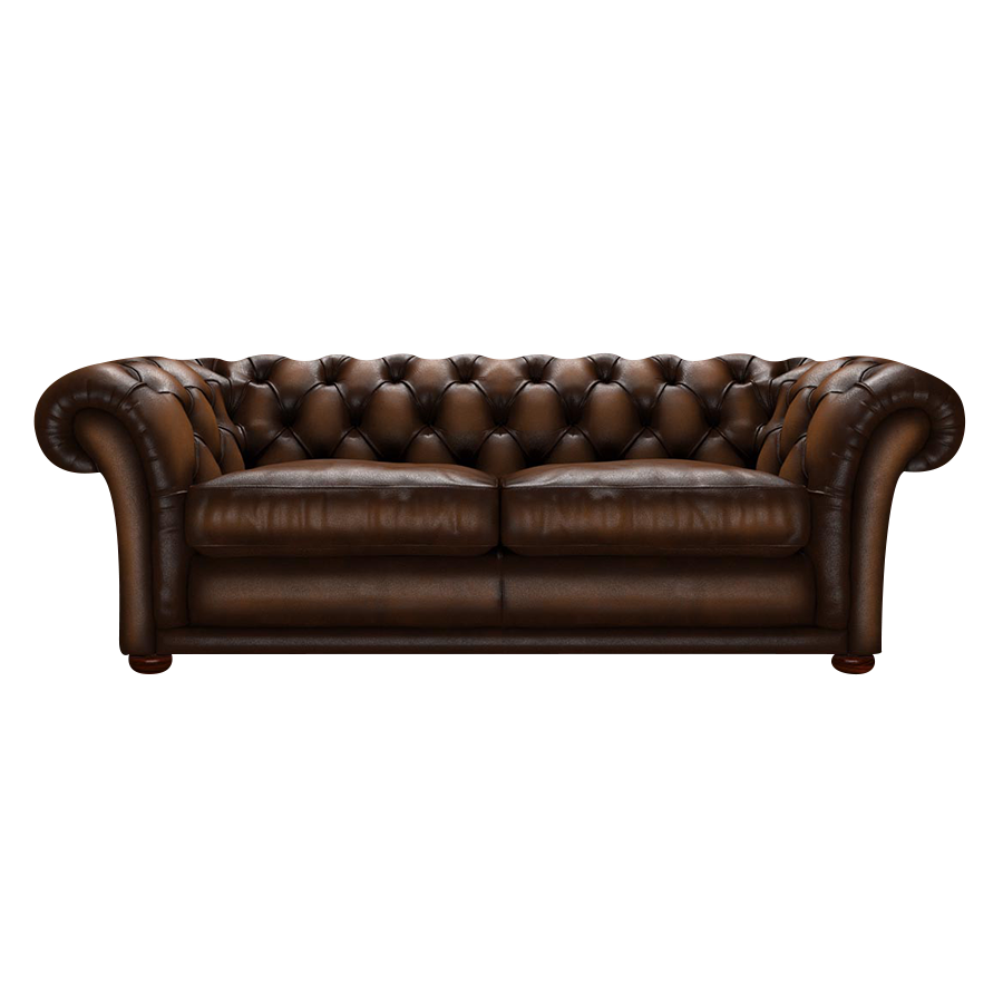 Shakespeare 3 Sits Chesterfield Soffa Antique Autumn Tan