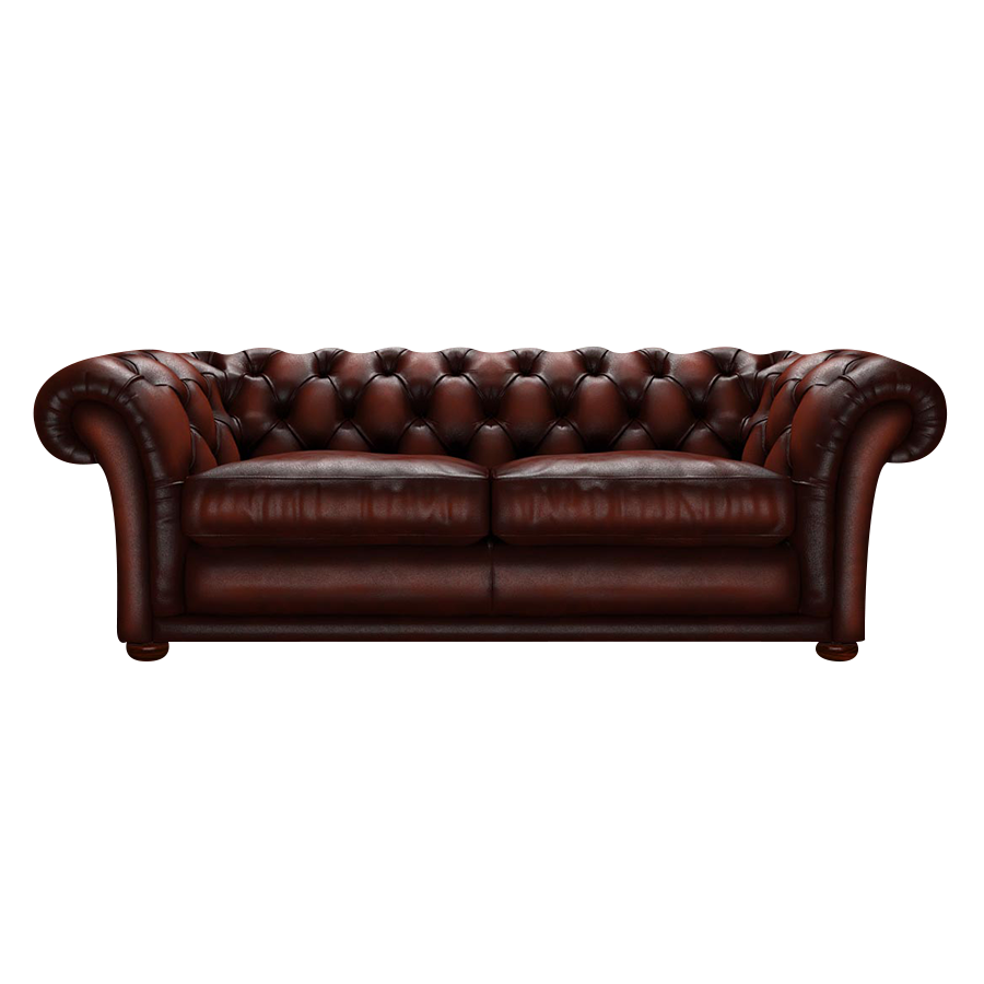 Shakespeare 3 Sits Chesterfield Soffa Antique Chestnut