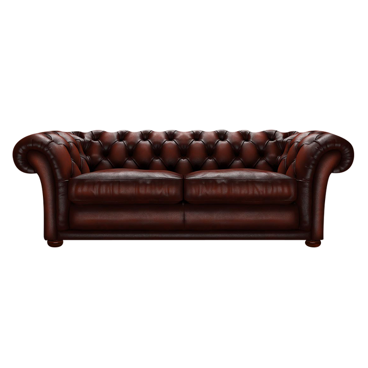 Shakespeare 3 Sits Chesterfield Soffa Antique Chestnut