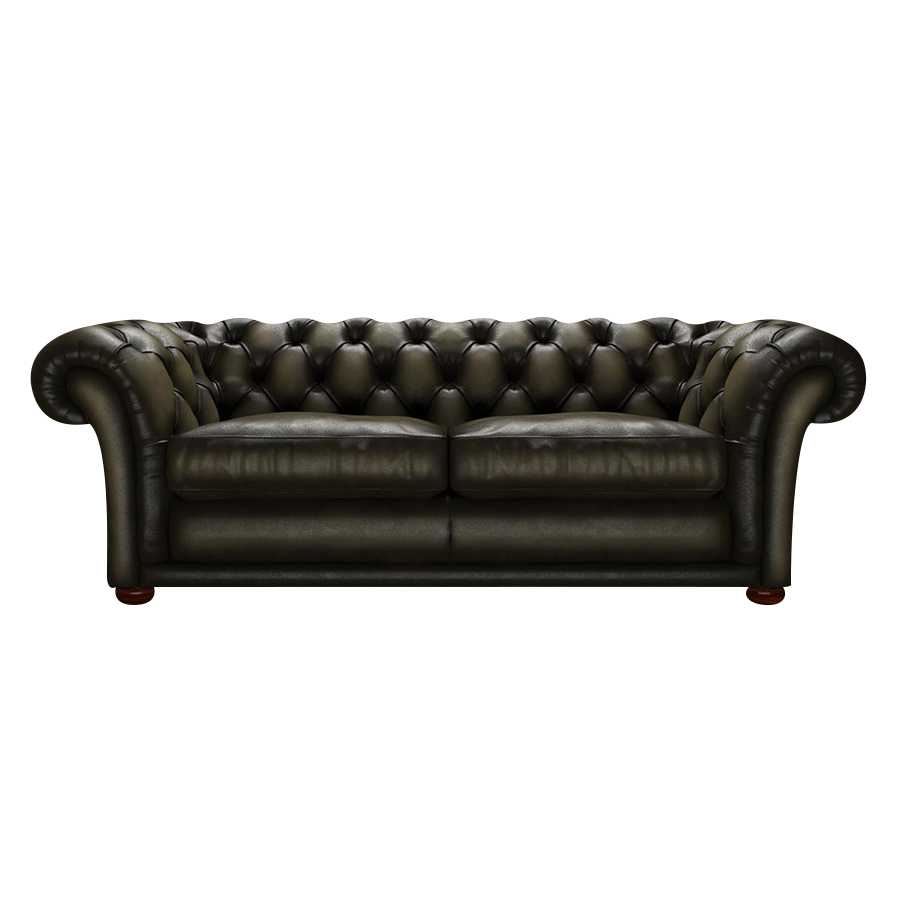 Shakespeare 3 Sits Chesterfield Soffa Antique Olive