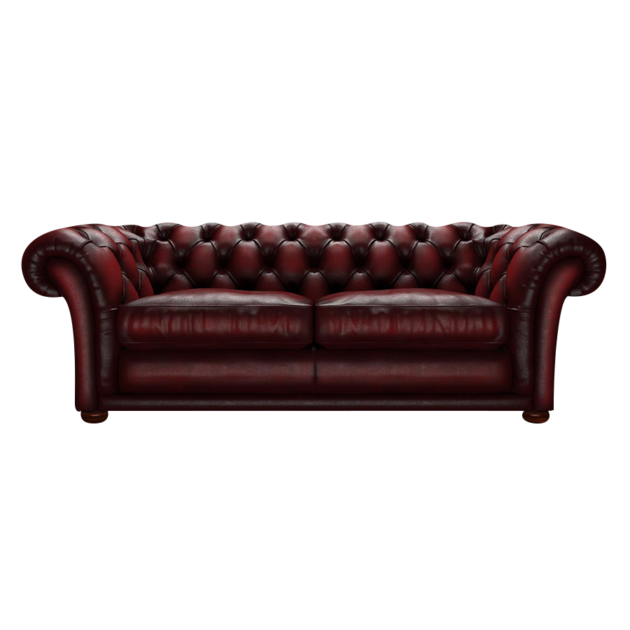Shakespeare 3 Sits Chesterfield Soffa Antique Red