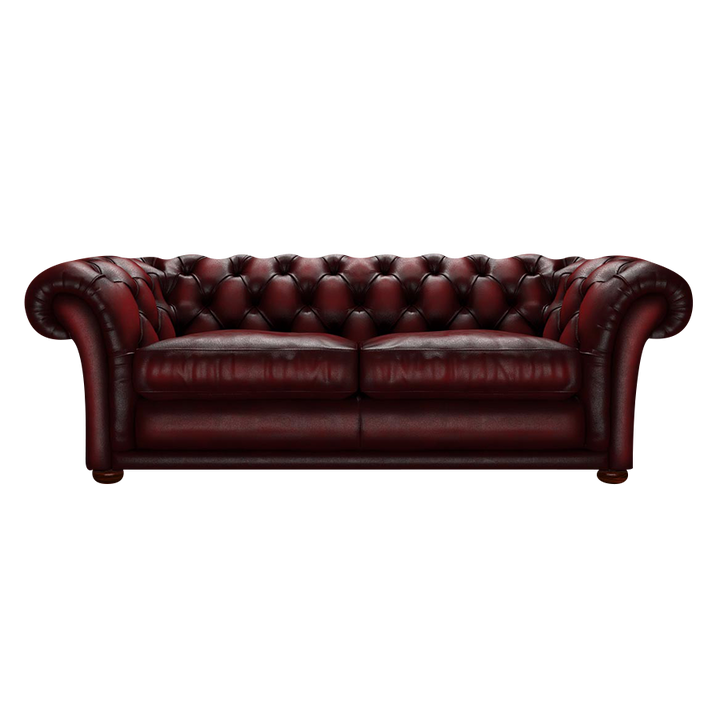 Shakespeare 3 Sits Chesterfield Soffa Antique Red