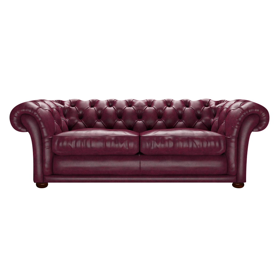 Shakespeare 3 Sits Chesterfield Soffa Old English Burgundy