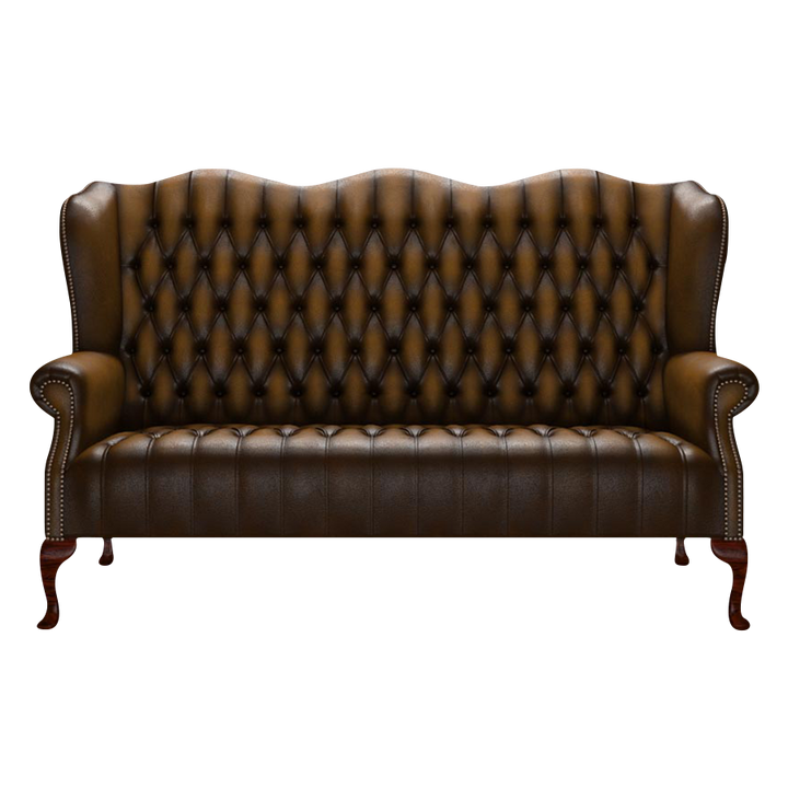 Wade 3 Sits Chesterfield Soffa Antique Gold