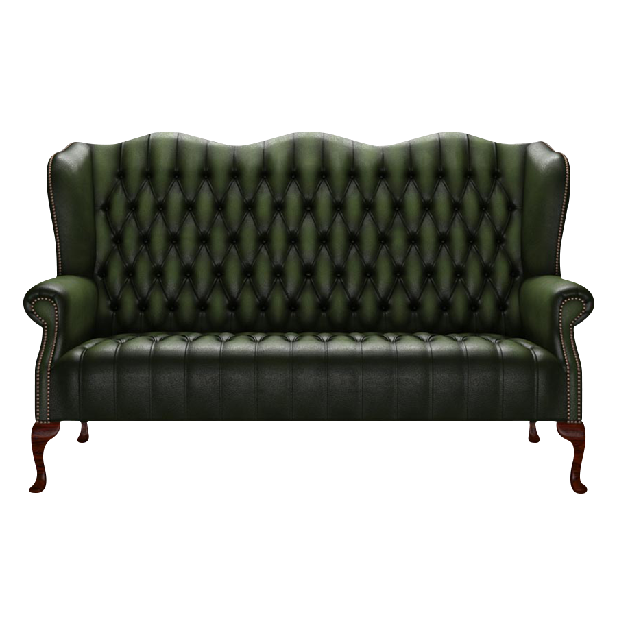 Wade 3 Sits Chesterfield Soffa Antique Green