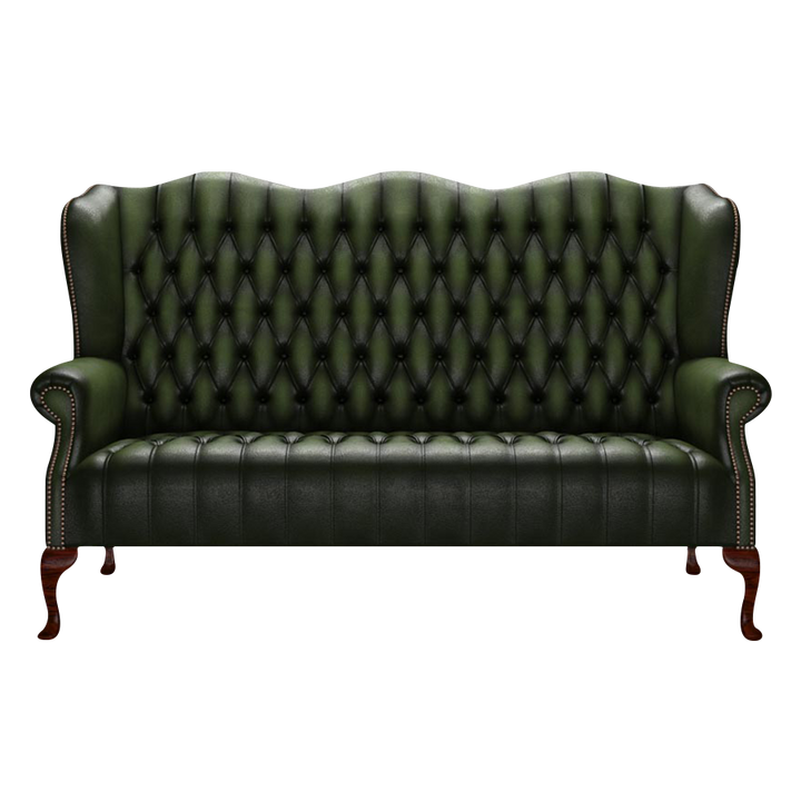 Wade 3 Sits Chesterfield Soffa Antique Green