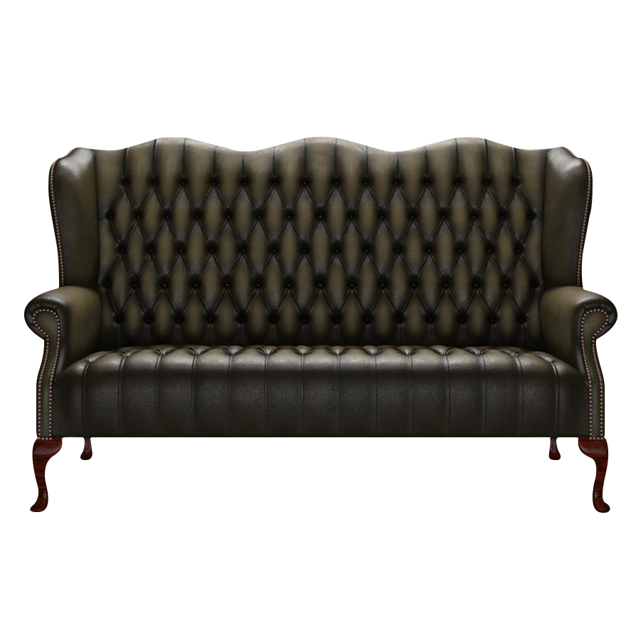 Wade 3 Sits Chesterfield Soffa Antique Olive
