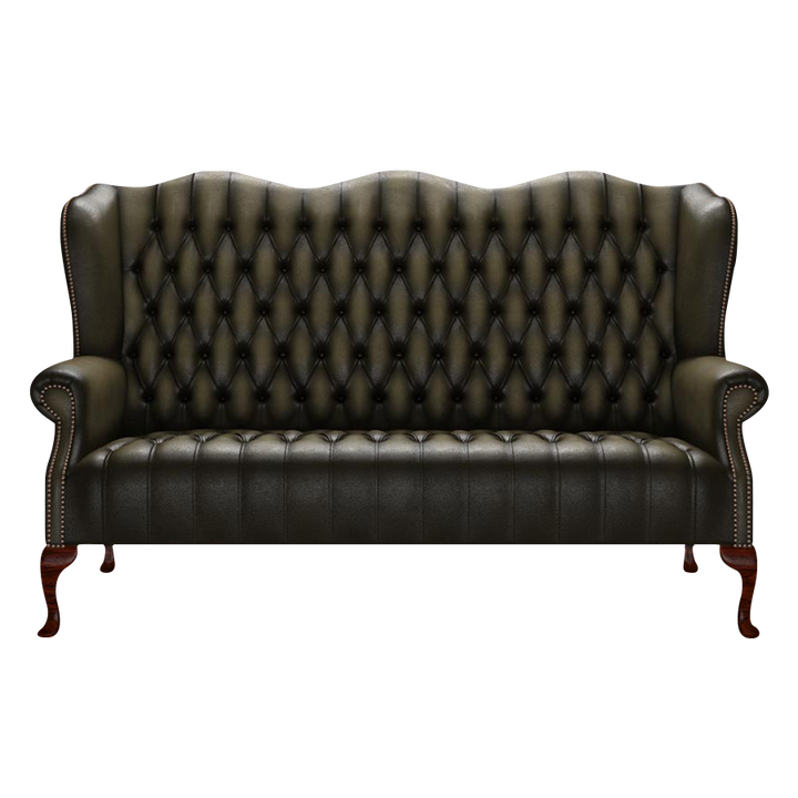 Wade 3 Sits Chesterfield Soffa Antique Olive