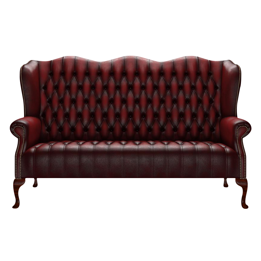 Wade 3 Sits Chesterfield Soffa Antique Red