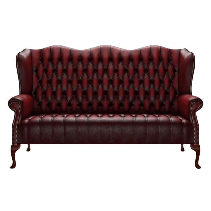 Wade 3 Sits Chesterfield Soffa Antique Red