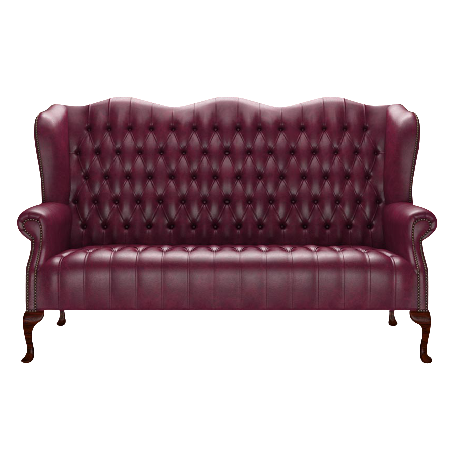 Wade 3 Sits Chesterfield Soffa Old English Burgundy