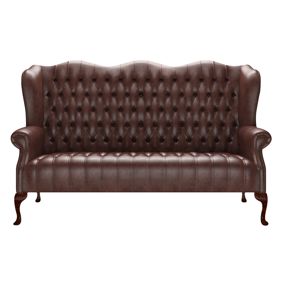 Wade 3 Sits Chesterfield Soffa Old English Dark Brown