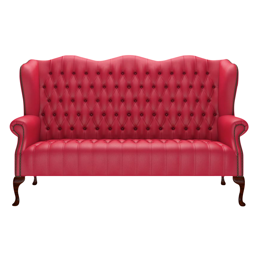 Wade 3 Sits Chesterfield Soffa Shelly Flame Red