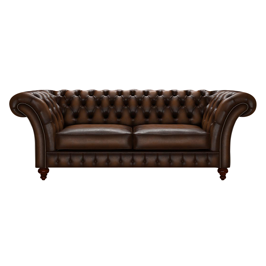 Wordsworth 3 Sits Chesterfield Soffa Antique Autumn Tan