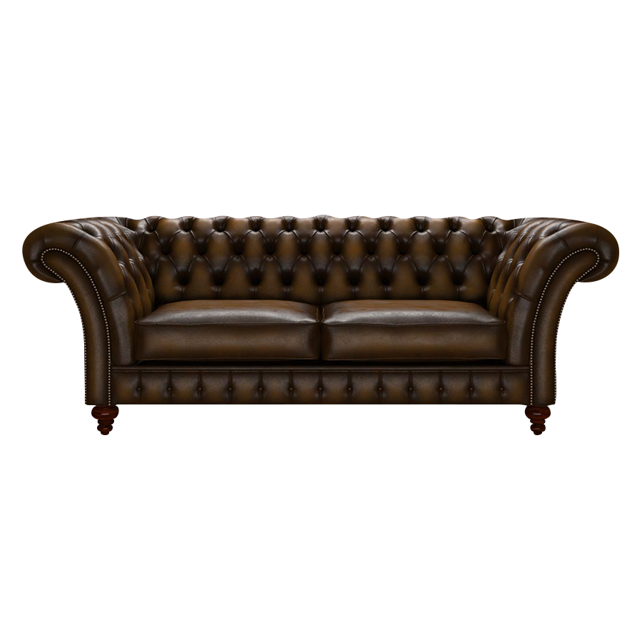 Wordsworth 3 Sits Chesterfield Soffa Antique Gold