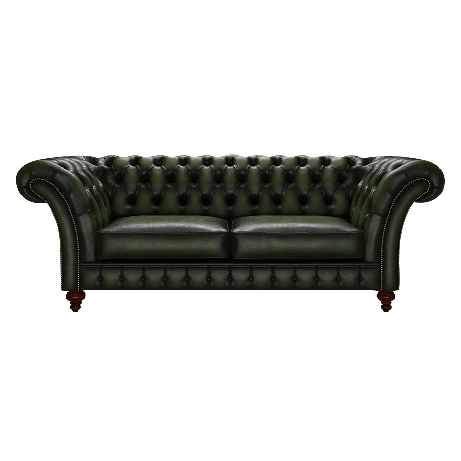 Wordsworth 3 Sits Chesterfield Soffa Antique Green