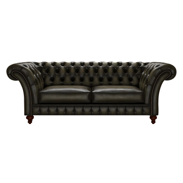 Wordsworth 3 Sits Chesterfield Soffa Antique Olive