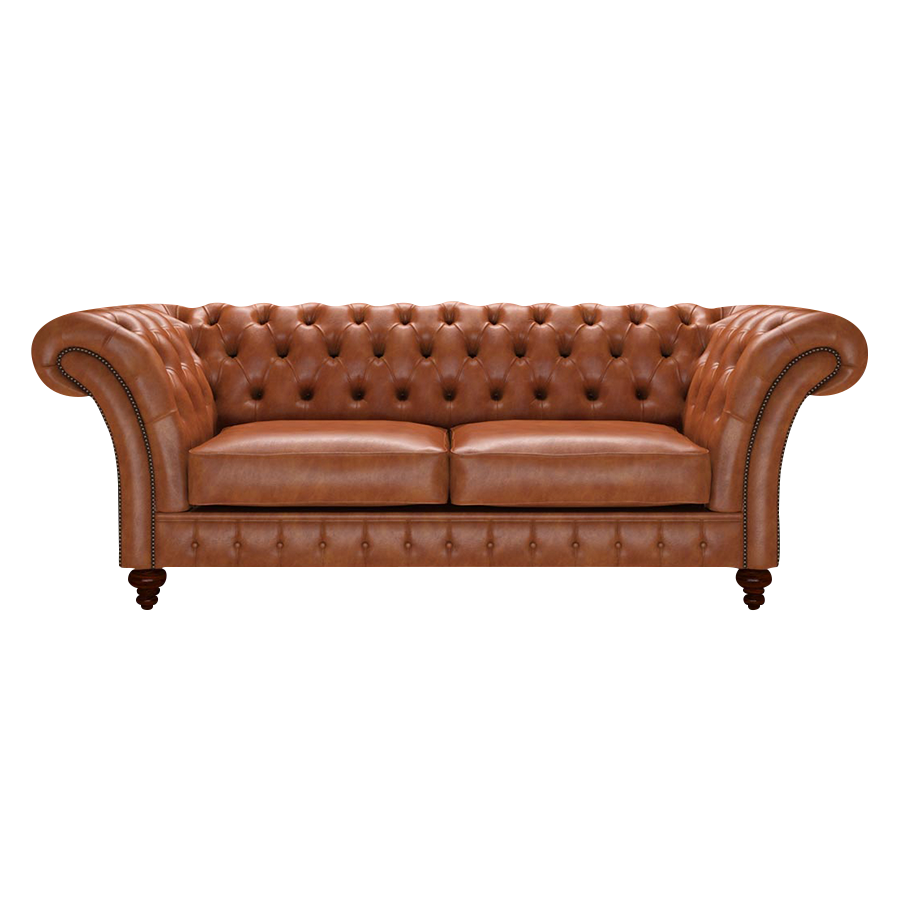 Wordsworth 3 Sits Chesterfield Soffa Old English Bruciato