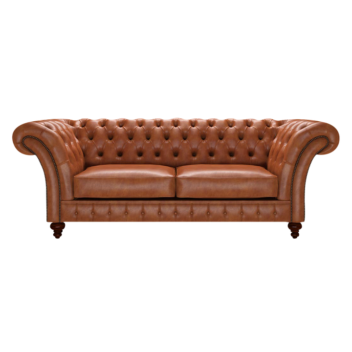 Wordsworth 3 Sits Chesterfield Soffa Old English Bruciato