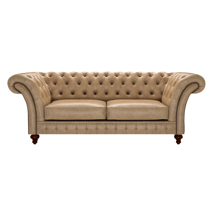 Wordsworth 3 Sits Chesterfield Soffa Old English Parchment