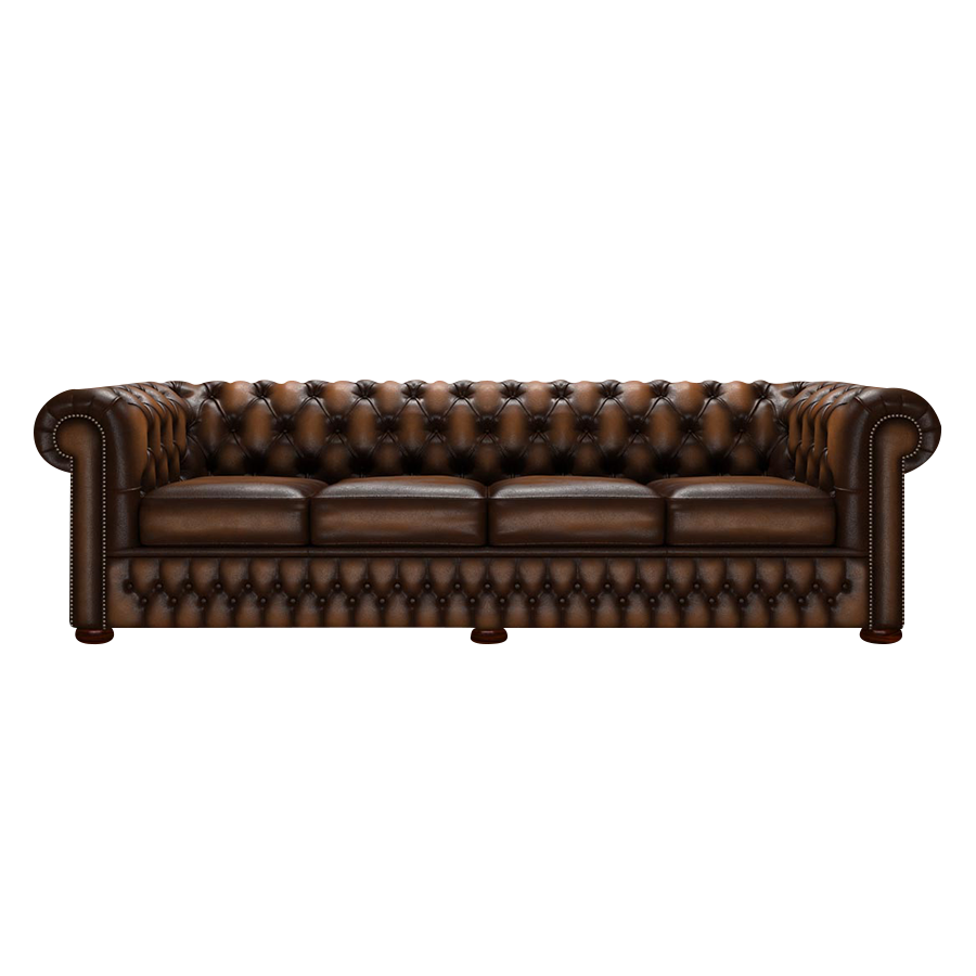 Classic 4 Sits Chesterfield Soffa Antique Autumn Tan