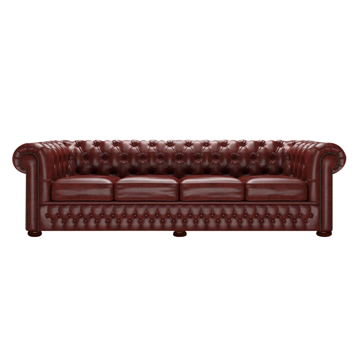 Classic 4 Sits Chesterfield Soffa Old English Chestnut