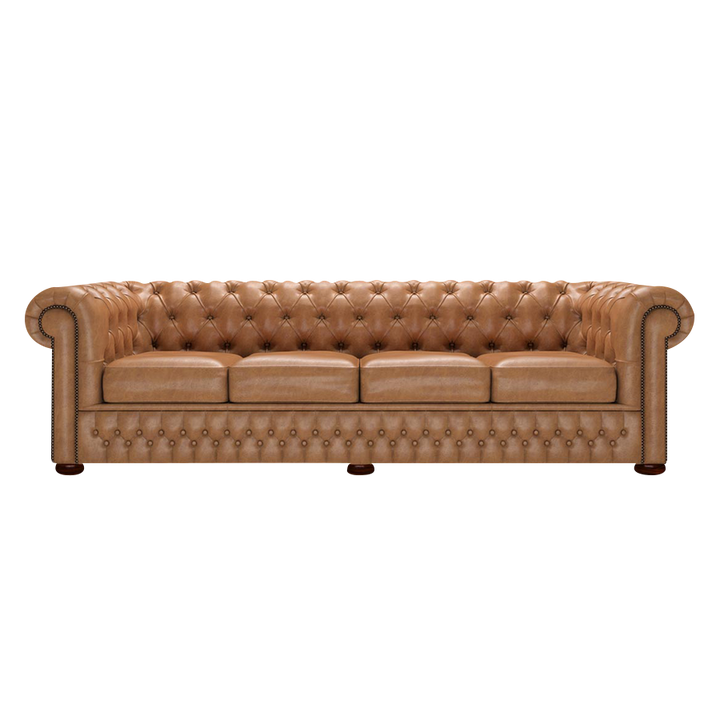 Classic 4 Sits Chesterfield Soffa Old English Tan