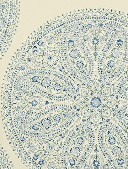 Sanderson Tapet Paisley Circles Blue