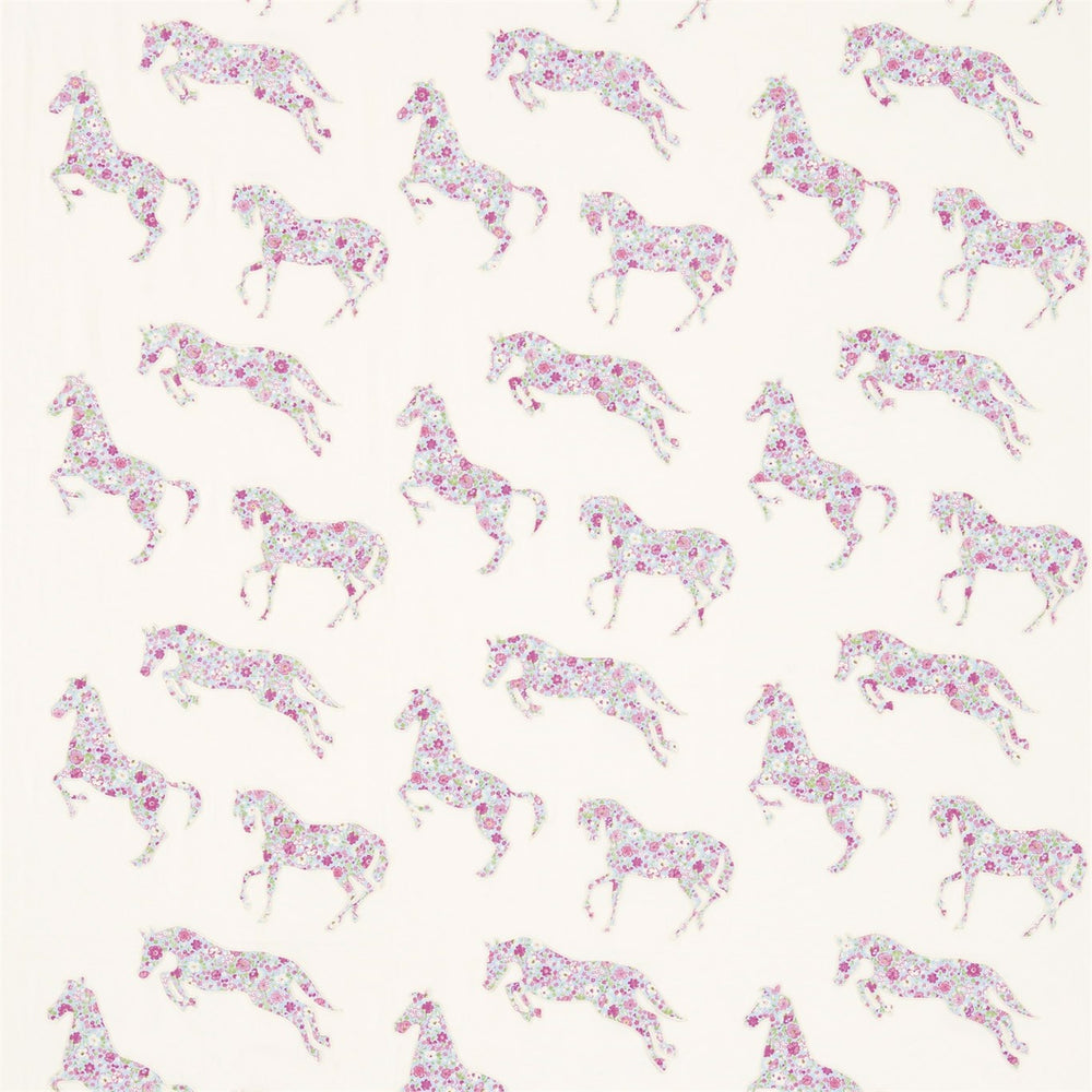 Sanderson Tyg Pretty Ponies Pink Sky