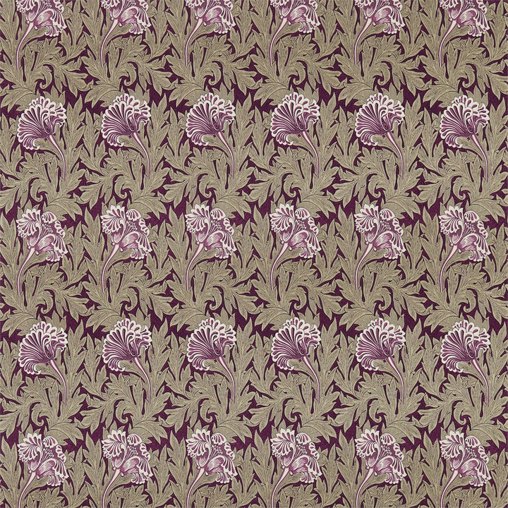 Morris and Co Tyg Tulip Heather Olive