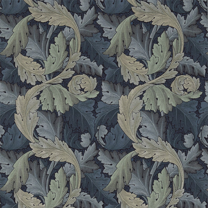 Morris and Co Tyg Acanthus Tapestry Indigo Mineral