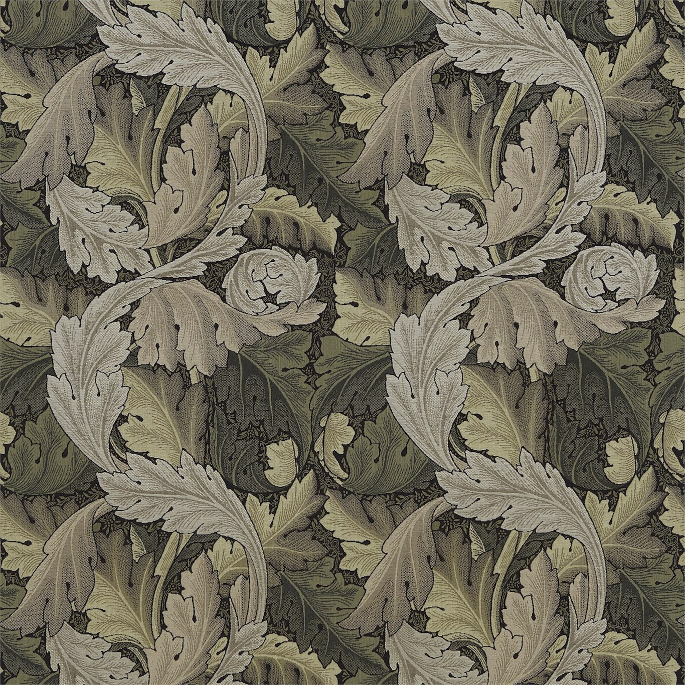 Lataa kuva Galleria-katseluun, Morris and Co Tyg Acanthus Tapestry Forest Hemp
