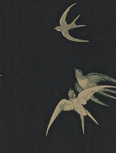 Sanderson Tapet Swallows Black