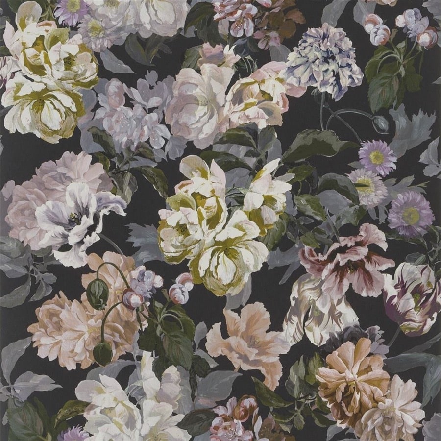 Lataa kuva Galleria-katseluun, Designers Guild Tapet Delft Flower Charcoal
