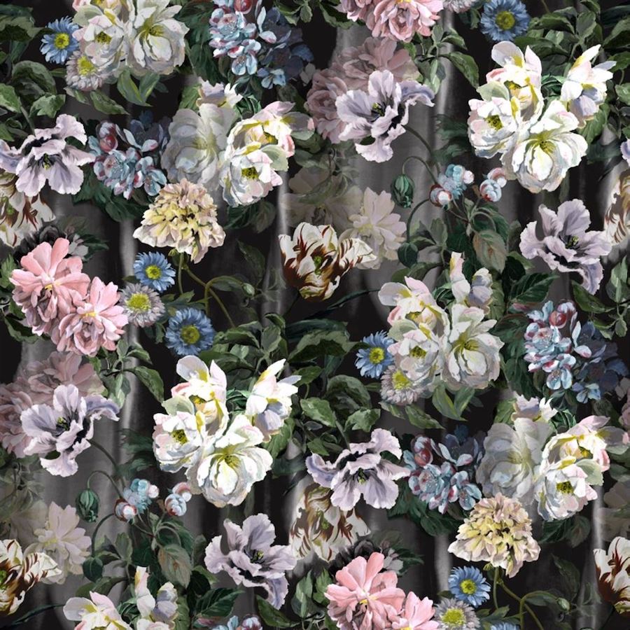 Lataa kuva Galleria-katseluun, Designers Guild Tapet Delft Flower Grande Graphite
